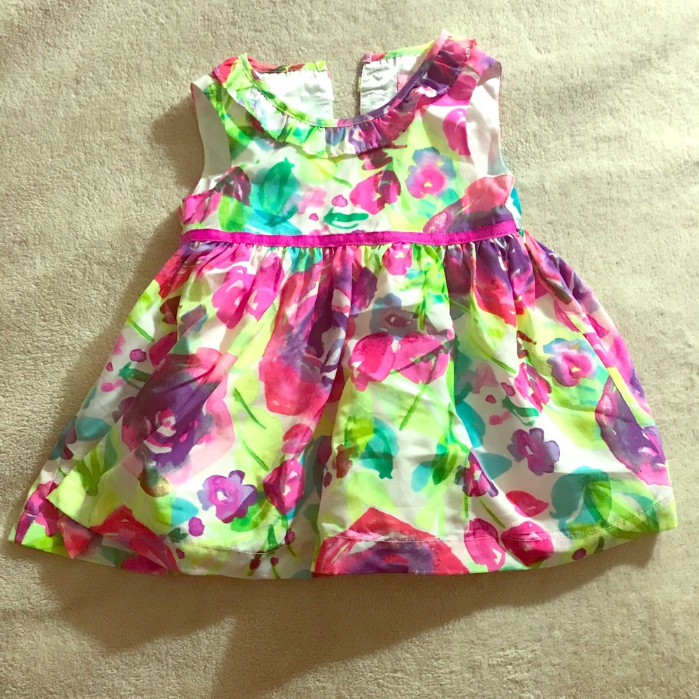 Girls armless floral dress